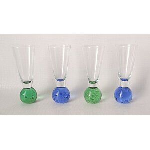 Vintage Bubble Ball Liqueur Glasses Barware Shot Glass